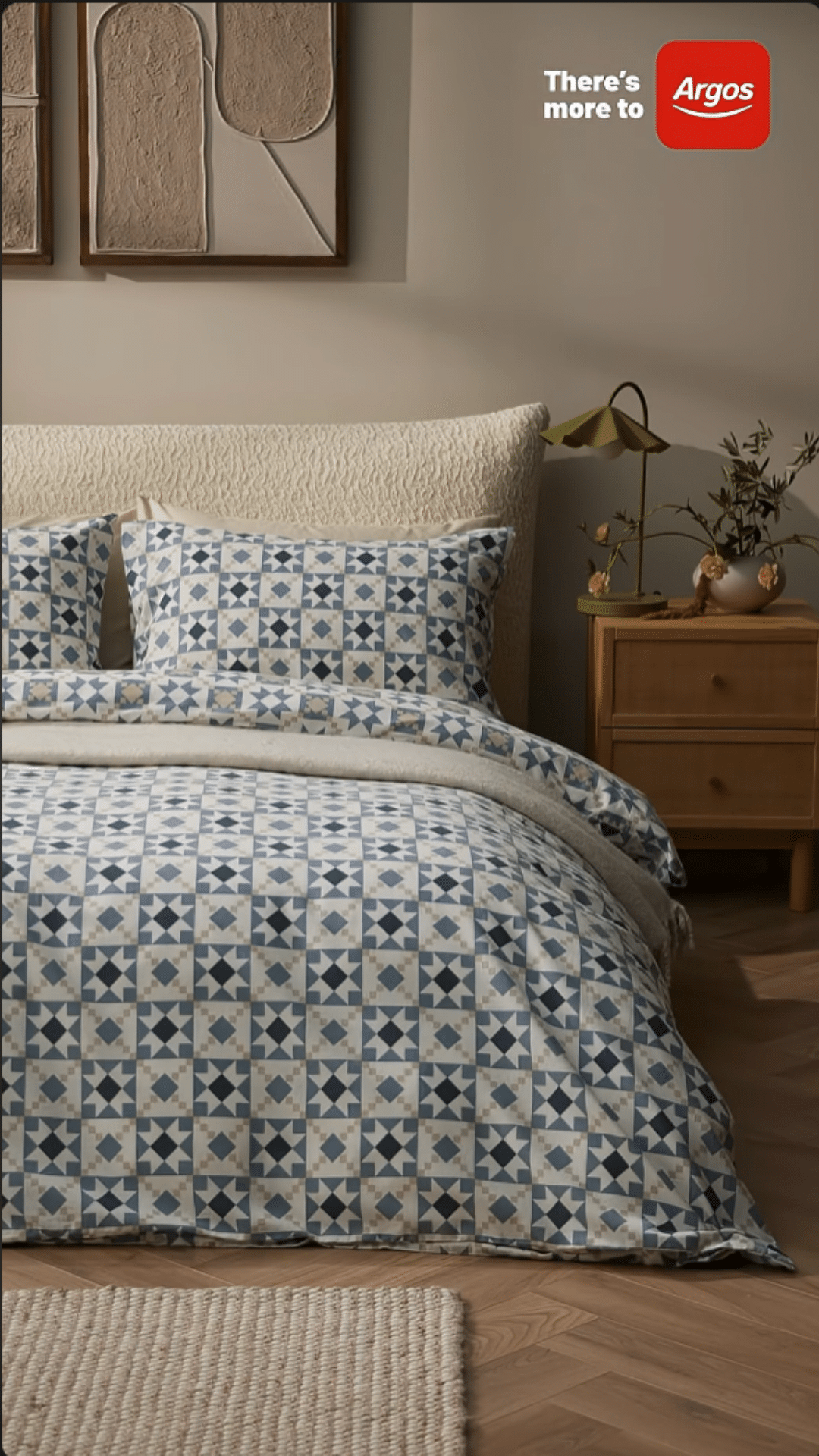Argos Social Showing Blue Bed Sheets