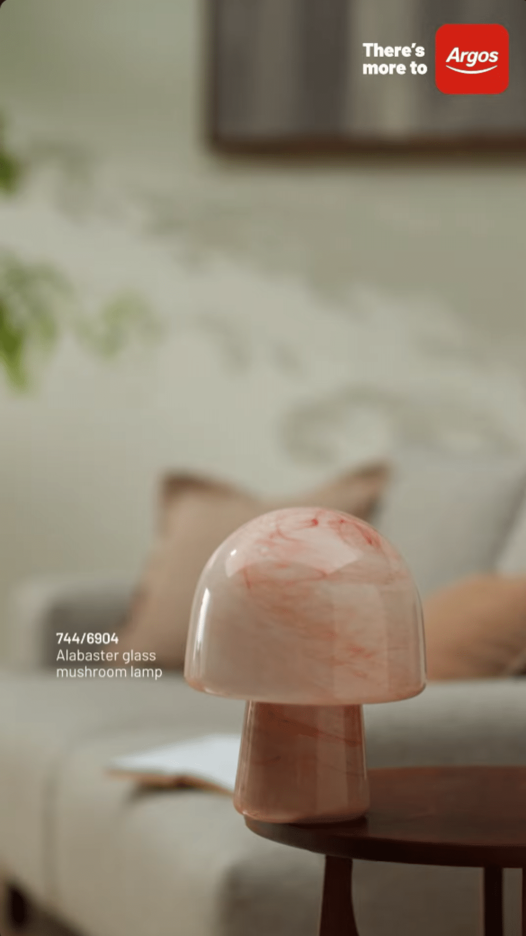 Argos Alabaster Glass Mushroom Lamp
